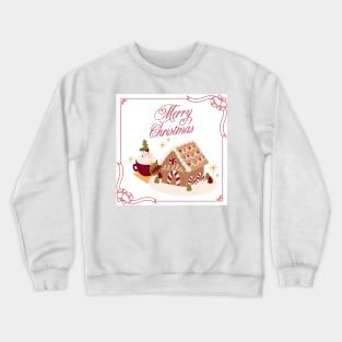 Merry Christmas Gingerbread House Crewneck Sweatshirt